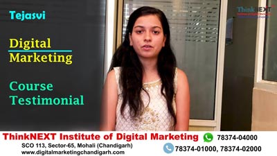 Digital Marketing Course student testimonial by tejasvi